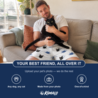 Friends in matching Men's Mouse Mêlée Custom Cat Face Beach Shorts — a group gift photo