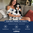 Friends in matching Women's Mouse Mêlée Custom Cat Face Off-Shoulder Dress — a group gift photo