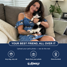 Friends in matching Women's Tabby Tinkles Custom Cat Face Off-Shoulder Dress — a group gift photo