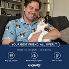 Friends in matching Men's Toe Bean Trail Custom Cat Face Polo Shirt — a group gift photo