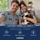 Friends in matching Women's Purrcussion Pings Custom Cat Face Hawaiian Shirt — a group gift photo