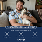 Friends in matching Men's Naptime Nooks Custom Cat Face Polo Shirt — a group gift photo