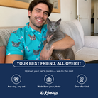 Friends in matching Men's Purrfect Pisces Custom Cat Face Polo Shirt — a group gift photo
