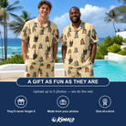 Friends in matching Men's Die Laughing Custom Face Shirt & Shorts Set — a group gift photo