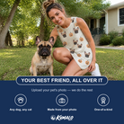 Friends in matching Women's Fiery Fiends Custom Dog Face Tank Dress — a group gift photo