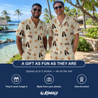 Friends in matching Men's Fiery Fiends Custom Face Shirt & Shorts Set — a group gift photo