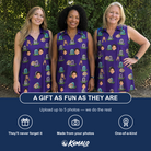 Friends in matching Women's Mirth Markers Custom Face V-Neck Dress — a group gift photo