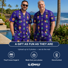 Friends in matching Men's Mirth Markers Custom Face Shirt & Shorts Set — a group gift photo