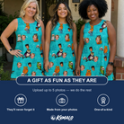Friends in matching Women's Nocturnal Nonsense Custom Face Tank Dress — a group gift photo