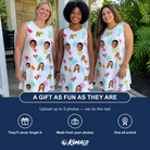 Friends in matching Women's Sticky Situation Custom Face Tank Dress — a group gift photo