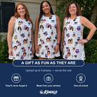 Friends in matching Women's Talon Terrors Custom Face Tank Dress — a group gift photo