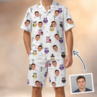 Man wearing Men's Talon Terrors Custom Face Shirt & Shorts Set — custom faces printed all-over