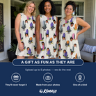 Friends in matching Women's Resting Jest Custom Face Tank Dress — a group gift photo