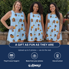 Friends in matching Women's Toothy Torchlight Custom Face Tank Dress — a group gift photo