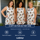 Friends in matching Women's Skeleton Shenanigans Custom Face Tank Dress — a group gift photo