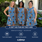 Friends in matching Women's Hoot Hollow Custom Face Tank Dress — a group gift photo