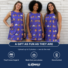 Friends in matching Women's Mopstick Magic Custom Face Tank Dress — a group gift photo