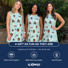 Friends in matching Women's Ghostly Goofballs Custom Face Tank Dress — a group gift photo