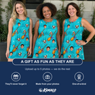 Friends in matching Women's Broom Zoom Custom Face Tank Dress — a group gift photo