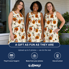 Friends in matching Women's Carved Chuckles Custom Face Tank Dress — a group gift photo