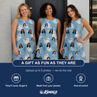 Friends in matching Women's Wisp Whimsy Custom Face Tank Dress — a group gift photo