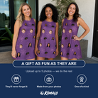 Friends in matching Women's Spindle Specters Custom Face Tank Dress — a group gift photo