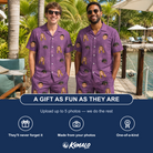 Friends in matching Men's Spindle Specters Custom Face Shirt & Shorts Set — a group gift photo