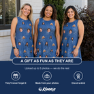 Friends in matching Women's Silk Screams Custom Face Tank Dress — a group gift photo