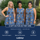 Friends in matching Women's Epitaph Escapades Custom Face Tank Dress — a group gift photo
