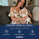 Friends in matching Women's Winged Whispers Custom Cat Face Off-Shoulder Dress — a group gift photo