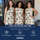 Friends in matching Women's Winged Whispers Custom Face Tank Dress — a group gift photo