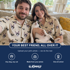 Friends in matching Men's Winged Whispers Custom Cat Face Hawaiian Shirt — a group gift photo