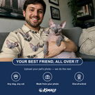 Friends in matching Men's Winged Whispers Custom Cat Face Polo Shirt — a group gift photo
