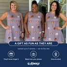 Friends in matching Women's Haunted Lattice Custom Face Tank Dress — a group gift photo