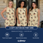 Friends in matching Women's Sinister Strands Custom Face Tank Dress — a group gift photo