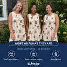 Friends in matching Women's Macabre Mesh Custom Face Tank Dress — a group gift photo