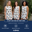 Friends in matching Women's Gloom Looms Custom Face Tank Dress — a group gift photo