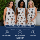 Friends in matching Women's Tarantula Tango Custom Face Tank Dress — a group gift photo