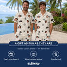 Friends in matching Men's Tarantula Tango Custom Face Shirt & Shorts Set — a group gift photo