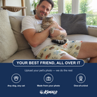 Friends in matching Men's Creepy Crawlers Custom Cat Face Beach Shorts — a group gift photo