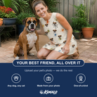 Friends in matching Women's Creepy Crawlers Custom Dog Face Tank Dress — a group gift photo
