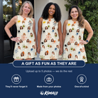 Friends in matching Women's Creepy Crawlers Custom Face Tank Dress — a group gift photo