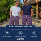 Friends in matching Men's Spider Social Custom Face Beach Shorts — a group gift photo