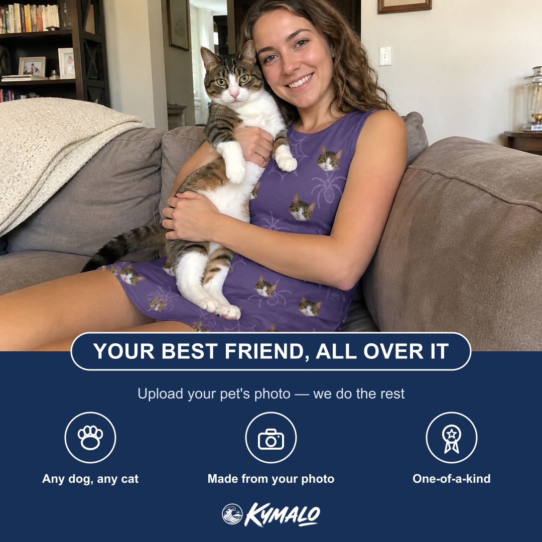 Friends in matching Women's Spider Social Custom Cat Face Tank Dress — a group gift photo