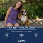 Friends in matching Women's Spider Social Custom Dog Face Tank Dress — a group gift photo