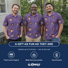 Friends in matching Men's Spider Social Custom Face Polo Shirt — a group gift photo