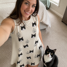 Selfie with the pet whose face is printed all over this Women's Cucurbit Chuckles Custom Cat Face Tank Dress