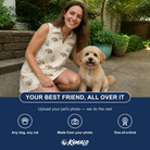 Friends in matching Women's Cucurbit Chuckles Custom Dog Face V-Neck Dress — a group gift photo