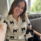 Selfie with the pet whose face is printed all over this Women's Cucurbit Chuckles Custom Cat Face Hawaiian Shirt