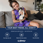 Friends in matching Women's Leggy Lurkers Custom Cat Face Tank Dress — a group gift photo
